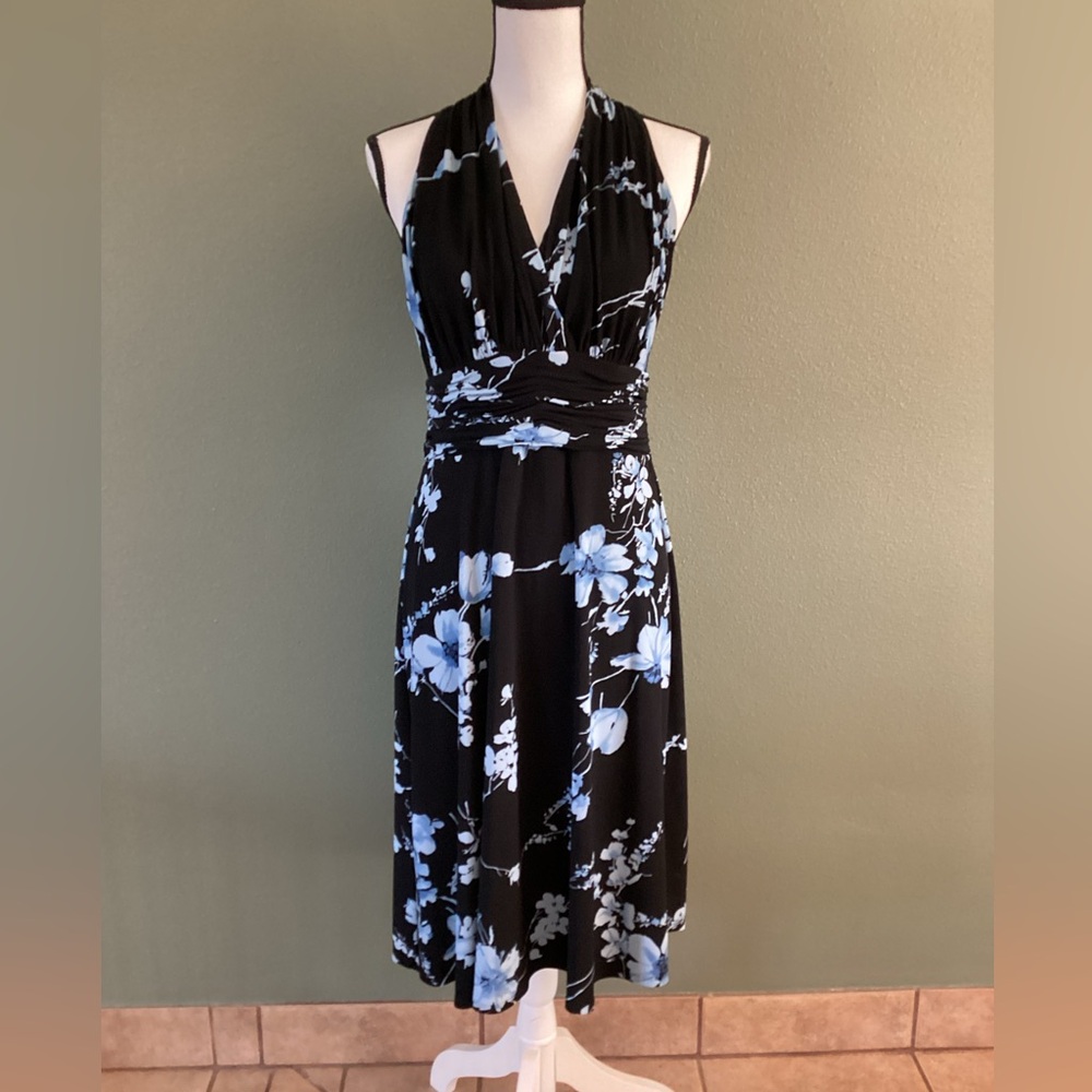 Evan-Picone Floral Faux Wrap Dress
